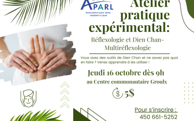Atelier Expérimental réflexologie – 16 octobre